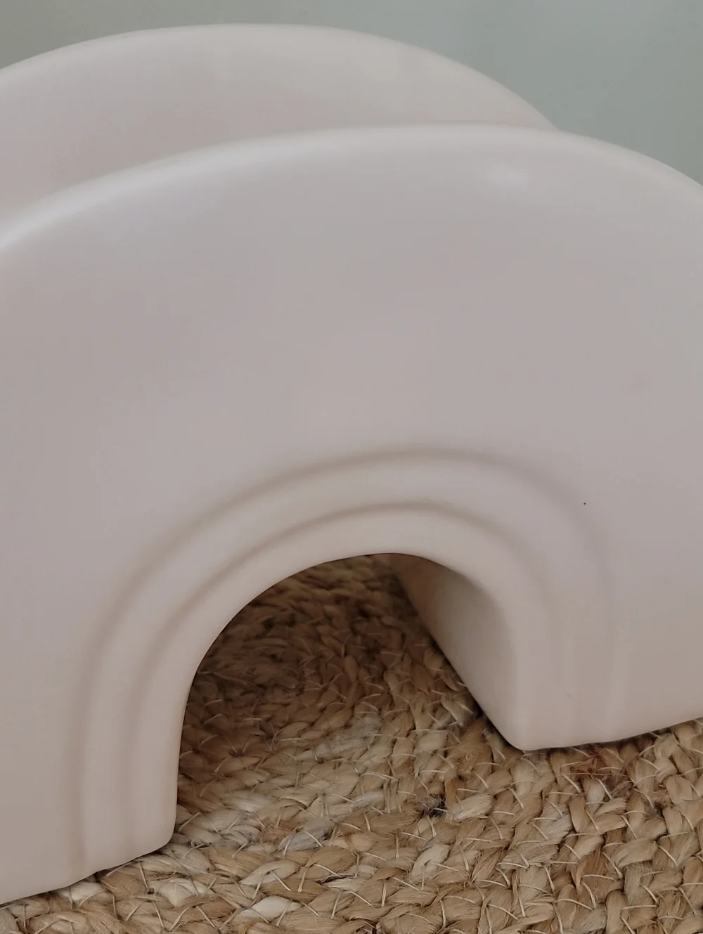 Bath & Body Works Matte Beige Ceramic Rainbow Planter Vase